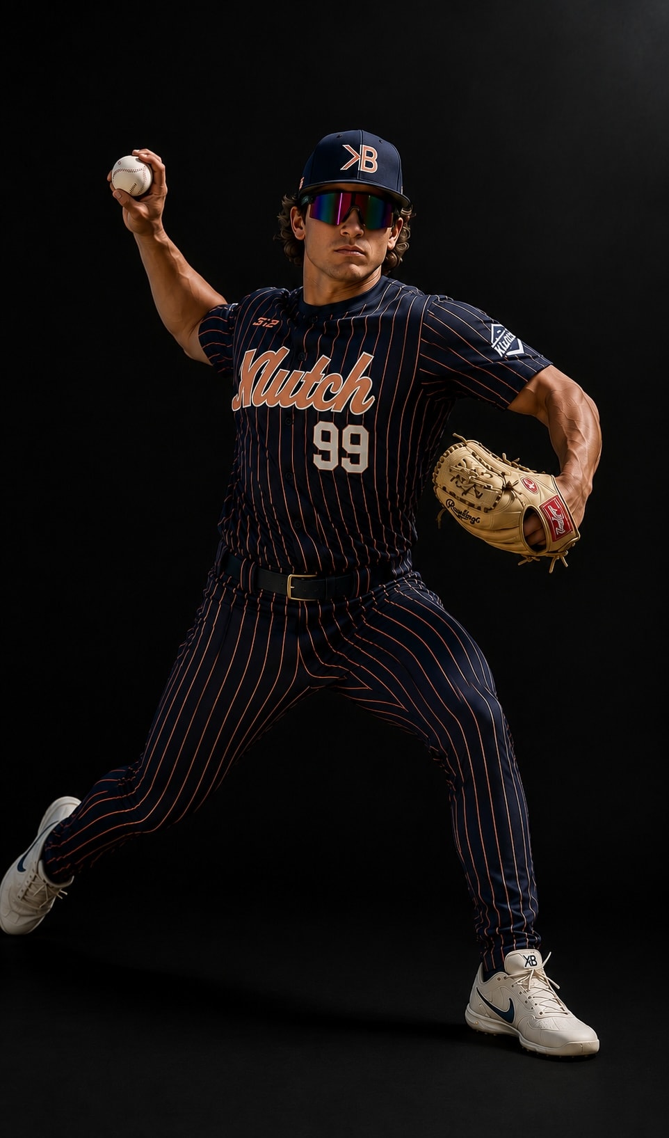 Navy Pinstripe uniform